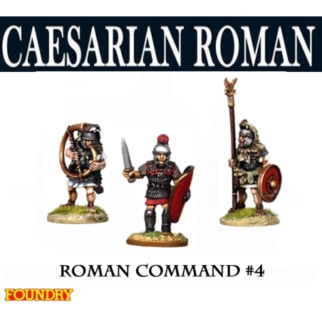 Caesarian Roman Command 4 28mm Ancients FOUNDRY