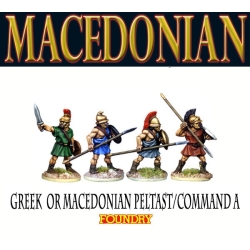 Greek Macedonian Peltast Characters/Command A 28mm Ancients FOUNDRY