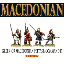 Greek Macedonian Peltast Characters/Command D 28mm Ancients FOUNDRY