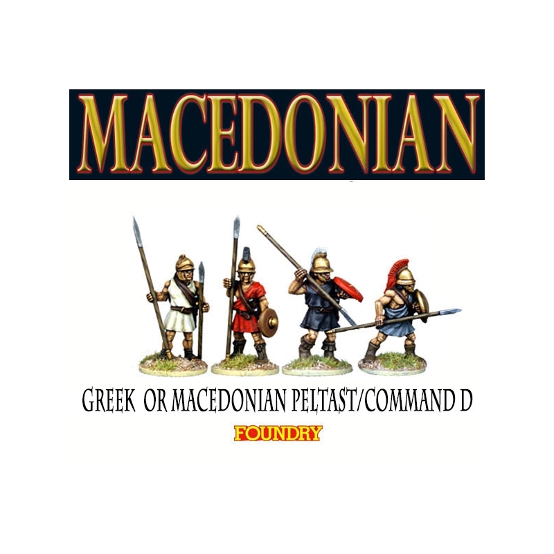 Greek Macedonian Peltast Characters/Command D 28mm Ancients FOUNDRY