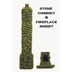 Stone Chimney w/fireplace