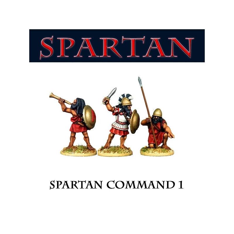 Greek Spartan Command 1 28mm Ancients FOUNDRY