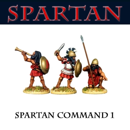 Greek Spartan Command 1 28mm Ancients FOUNDRY