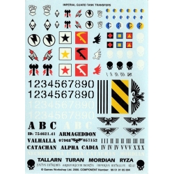 IMPERIAL GUARD TANK ASTRA MILITARIUM TRANSFER SHEET 40K Decals GAMES WORKSHOP