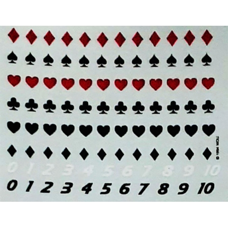 Generic Sci-Fi Decals Sheet A (Playing Card symbols / Numbers) FRONTLINE GAMES