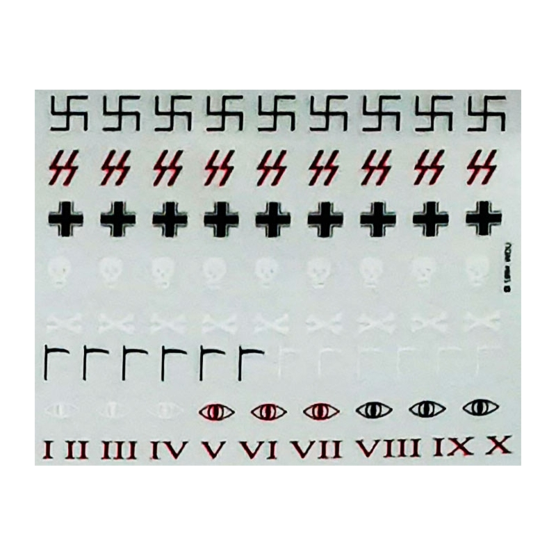 Generic Sci-Fi Decals Sheet B (Symbols / Roman Numbers) FRONTLINE GAMES