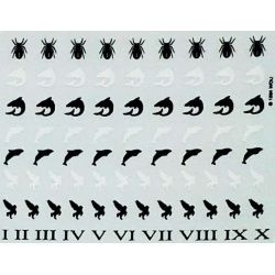 Generic Sci-Fi Decals Sheet D (Symbols / Roman Numbers 2) FRONTLINE GAMES