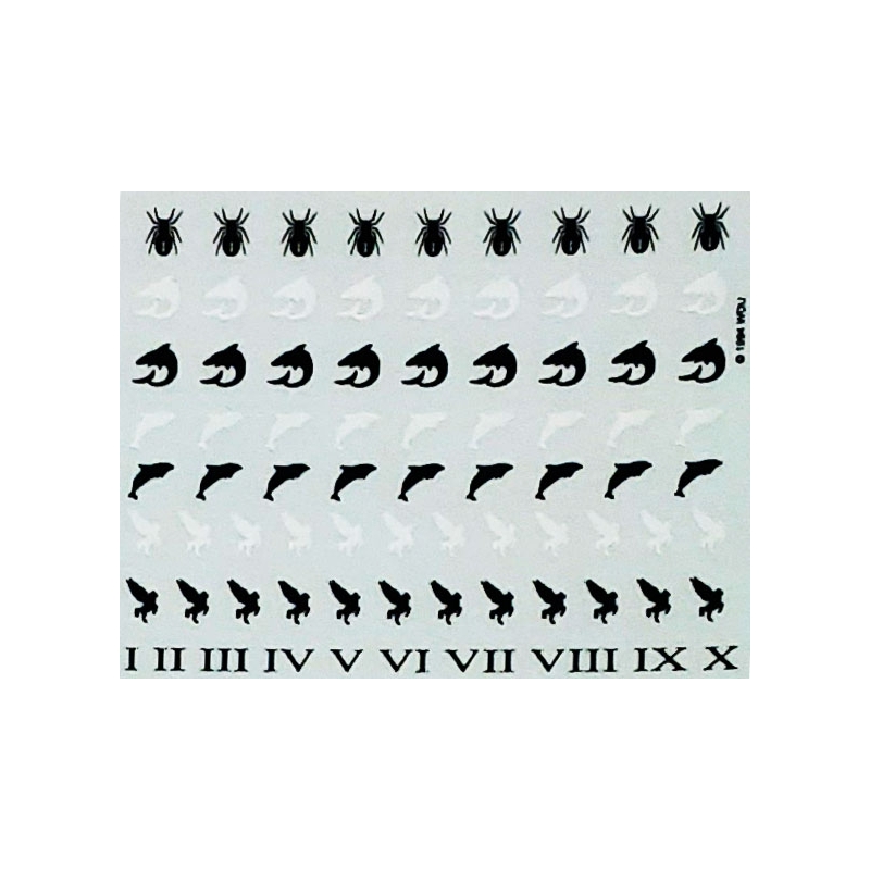 Generic Sci-Fi Decals Sheet D (Symbols / Roman Numbers 2) FRONTLINE GAMES