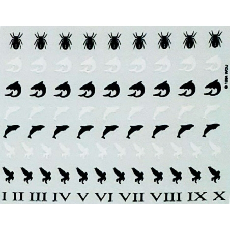 Generic Sci-Fi Decals Sheet D (Symbols / Roman Numbers 2) FRONTLINE GAMES