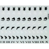 Generic Sci-Fi Decals Sheet D (Symbols / Roman Numbers 2) FRONTLINE GAMES