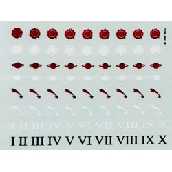 Generic Sci-Fi Decals Sheet E (Symbols / Roman Numbers 3) FRONTLINE GAMES