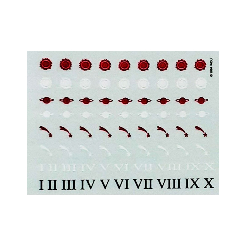 Generic Sci-Fi Decals Sheet E (Symbols / Roman Numbers 3) FRONTLINE GAMES