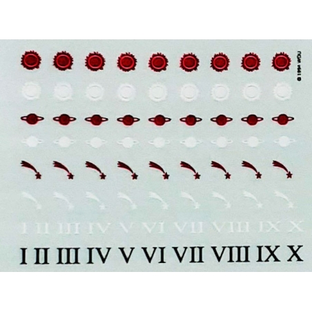 Generic Sci-Fi Decals Sheet E (Symbols / Roman Numbers 3) FRONTLINE GAMES