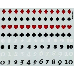 Generic Sci-Fi Decals Sheet G (Playing Card symbols / Numbers 2) FRONTLINE GAMES