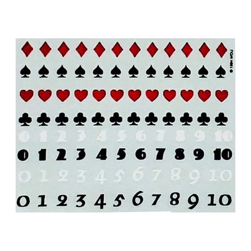 Generic Sci-Fi Decals Sheet G (Playing Card symbols / Numbers 2) FRONTLINE GAMES