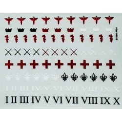 Generic Sci-Fi Decals Sheet H (Symbols / Roman Numbers 4) FRONTLINE GAMES