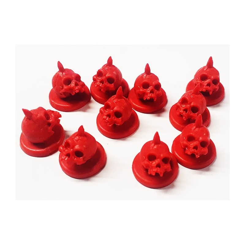 Tracker Tokens Ogre Size Spiked Skulls (10) Terrain HATE GAME ACCESSORIES MINIATURES CMON