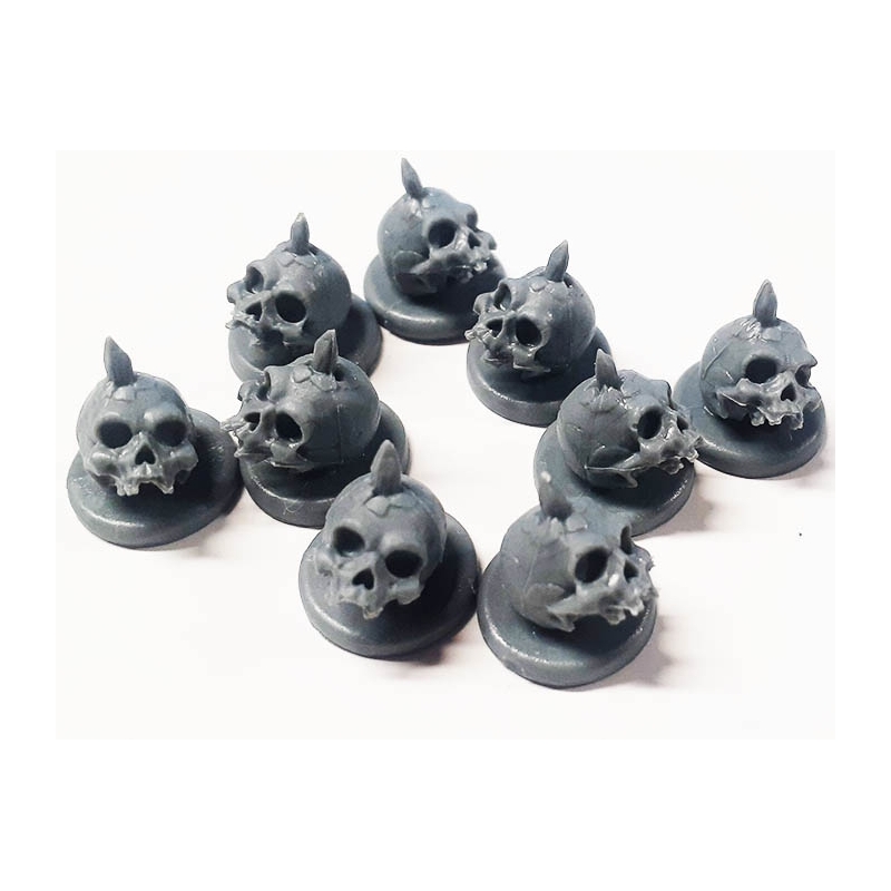 Savagery Tokens Ogre Size Spiked Skulls (10) Terrain HATE GAME ACCESSORIES MINIATURES CMON