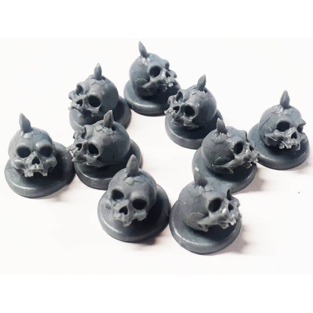 Savagery Tokens Ogre Size Spiked Skulls (10) Terrain HATE GAME ACCESSORIES MINIATURES CMON