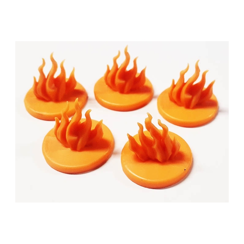 Plague Tokens  Small Flames (5) Terrain HATE GAME ACCESSORIES MINIATURES CMON