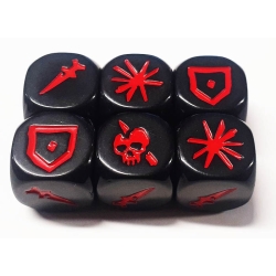 Hate D6 Dice (6)  HATE GAME ACCESSORIES MINIATURES CMON