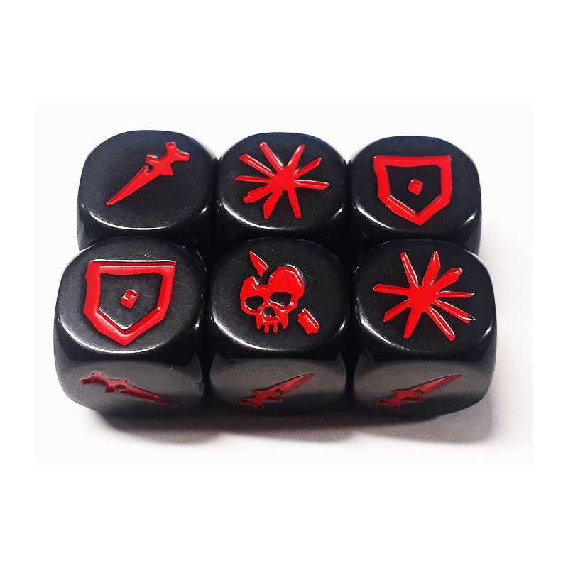 Hate D6 Dice (6)  HATE GAME ACCESSORIES MINIATURES CMON