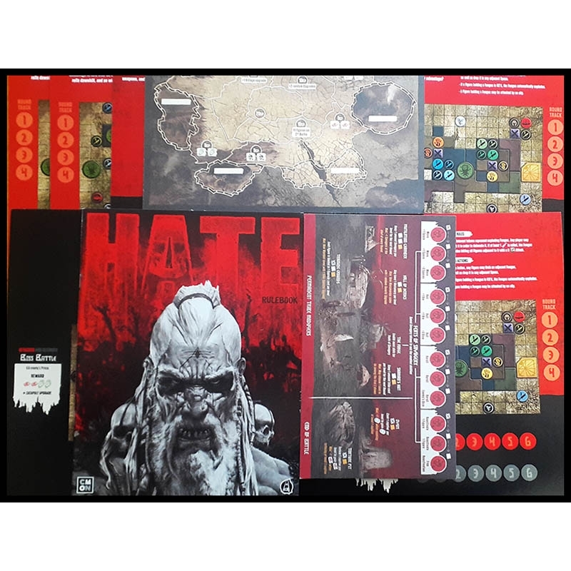 Hate Rule-book & Game Accessories HATE GAME ACCESSORIES MINIATURES CMON