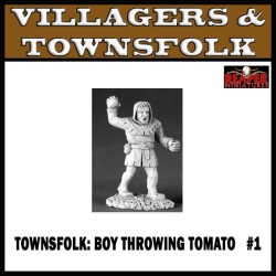 Townsfolk Boy Throwing Tomato 1 REAPER MINIATURES