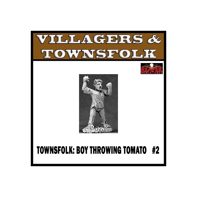 Townsfolk Boy Throwing Tomato 2 REAPER MINIATURES