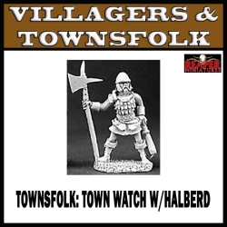 Townsfolk Town Watch/Guard w/Halberd REAPER MINIATURES