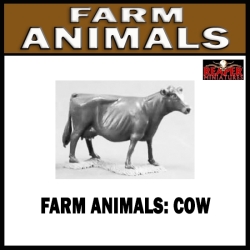 Farm Animals - Large Cow - Cattle (Livestock) 28mm Wargaming REAPER MINIATURES