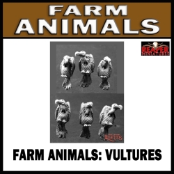 Farm Animals - Vultures (6) 28mm Wargaming REAPER MINIATURES