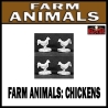 Farm Animals - Chickens (4) 28mm Wargaming REAPER MINIATURES