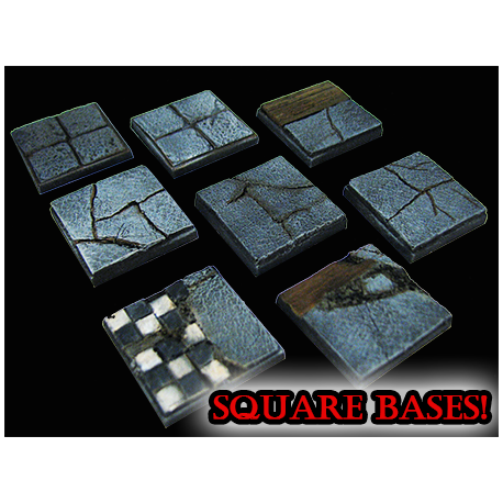 STONES 25mm Square Miniature Bases