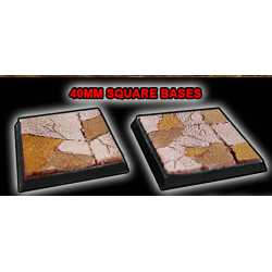 STONES 40mm Square Miniature Bases