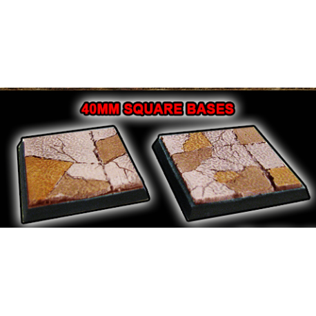 STONES 40mm Square Miniature Bases