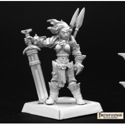 Amiri, Iconic Female Human Barbarian PATHFINDER REAPER MINIATURES