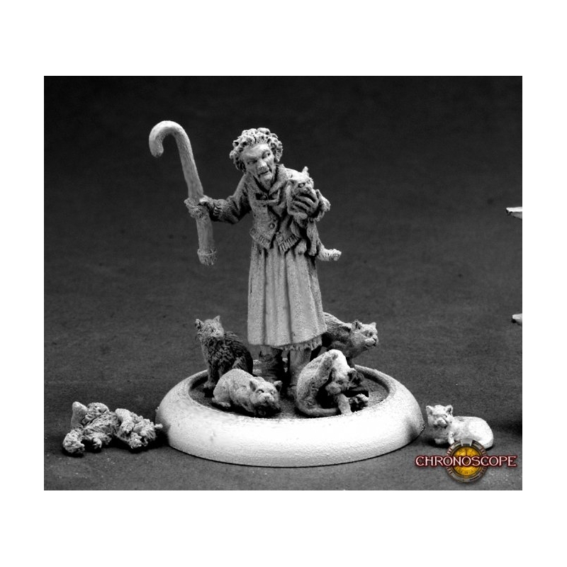 Edna, Crazy Cat Lady CHRONOSCOPE REAPER MINIATURES