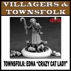 Edna, Crazy Cat Lady CHRONOSCOPE REAPER MINIATURES