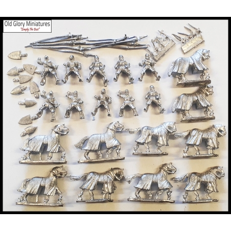 HYW French Mounted Knights (10) OLD GLORY MINIATURES