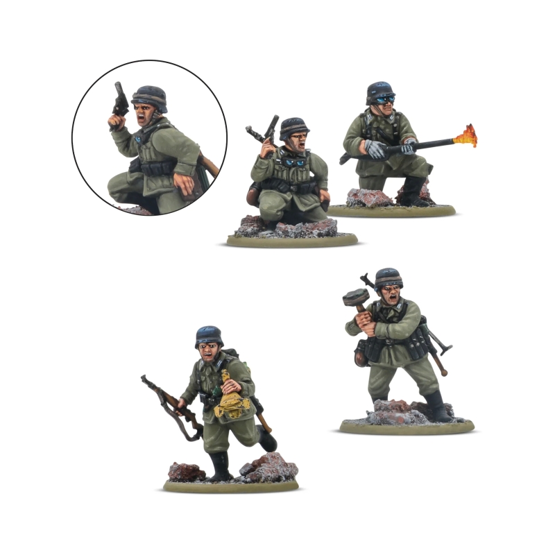 German Veteran Infantry Sprue (6) 28mm (30) WWII WARLORD GAMES