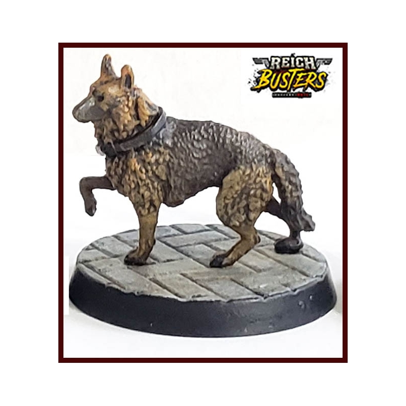 German Sheppard Guard Dog (2) 32mm REICHBUSTERS MYTHIC GAMES