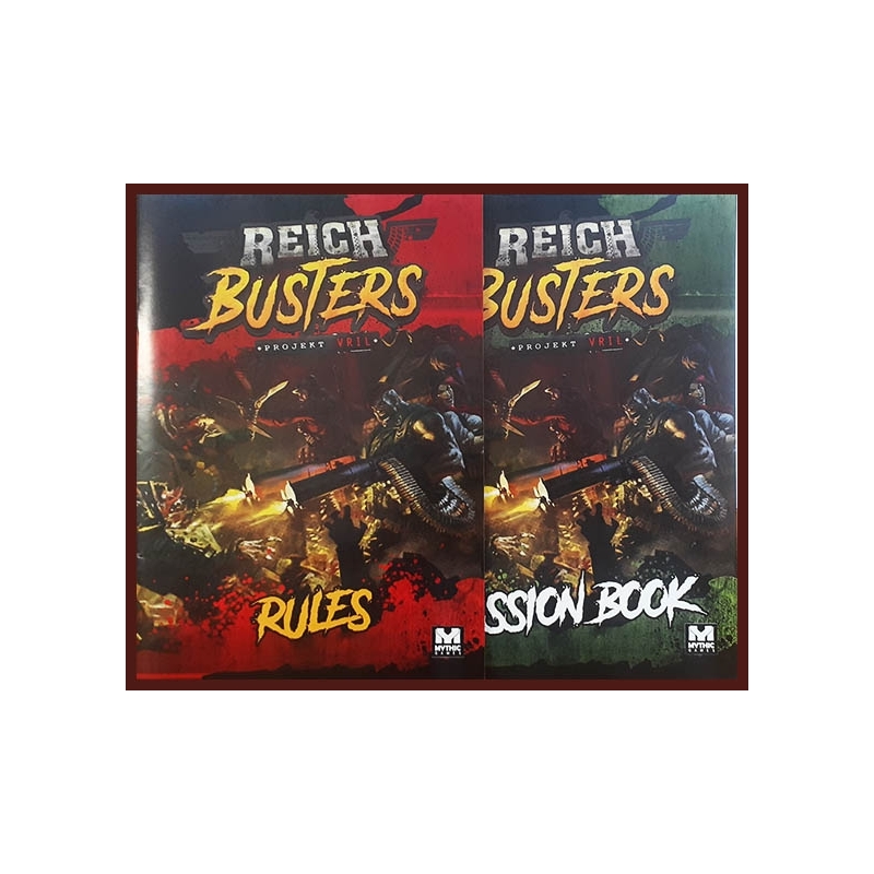 Reichbusters Rules & Mission Books PROJEKT VRIL REICHBUSTERS MYTHIC GAMES