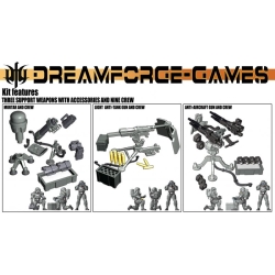 EISENKERN STORMTROOPER SUPPORT WEAPONS (3) 28MM DREAMFORGE GAMES