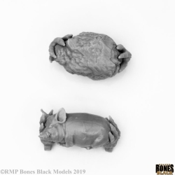 Two Headed Troll Large miniature Reaper Bones Black