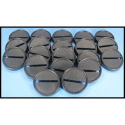 25mm Round "Slotted-lipped" Bases - Plastic