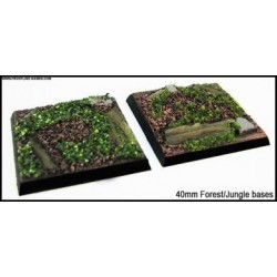 40mm Square Scenic Bases - Forest/Jungle Floor - 2