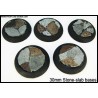 30mm Round Scenic Bases - Stone-slab - 5