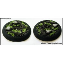 40mm Round Scenic Bases - Forest/Jungle Floor - 2