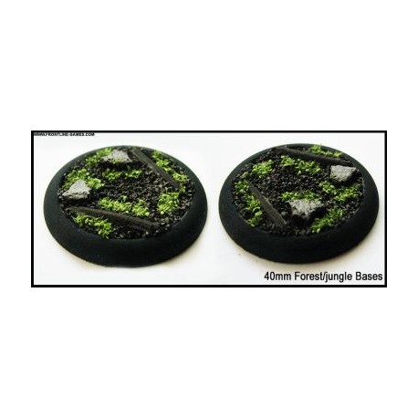 40mm Round Scenic Bases - Forest/Jungle Floor - 2